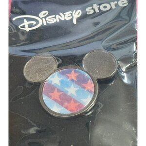 DISNEY Store Mickey Ears Lenticular USA Flag Trading Pin 24823 Red/White/Blue